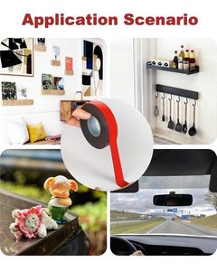 Cinta Adhesiva de Doble Cara de Espuma Acrílica de 1 mm, Alta Viscosidad, Resistente al Agua y al Calor, para Montaje de LED en Automóviles, Rollo Pequeño - Product Image 2
