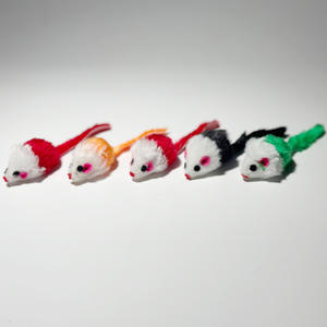 Jouet pour chat classique réaliste, simulation de petite souris, son de froissement, jouet interactif mignon, queue colorée en peluche, non imperméable, pour la dentition - Product Image 4