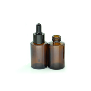 Flacon compte-gouttes <span class=keywords><strong>en</strong></span> verre de luxe à épaule plate pour huile de romarin, favorisant la pousse des cheveux, flacon réactif ambré avec <span class=keywords><strong>pipette</strong></span>, marque privée, 1 oz - Product Image 6