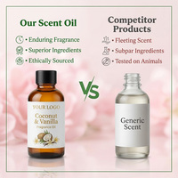 Huile parfumée à la noix de coco et à la vanille, huile aromatique de qualité supérieure longue durée pour diffuseur, fabrication de bougies, spa à domicile