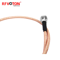 Câble coaxial haute fréquence à double connecteur femelle de type N, RG142, câble de raccordement RF, double blindage plaqué argent