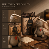 Vela Aromática de Muñeca Vudú de Halloween, Vela Decorativa Gótica Hecha a Mano para Regalo de Fiesta, Decoración del Hogar, Color y Fragancia Personalizados, OEM