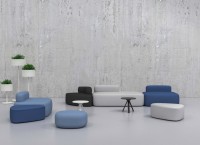 Meubles en forme simple moderne d'utilisation de bureau de sofa d'éponge en bois solide avec la conception élégante