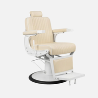 Fauteuil de barbier moderne, portable, robuste, hydraulique, inclinable, en cuir, pivotant à 360°, réglable en hauteur, usage commercial, salon de coiffure