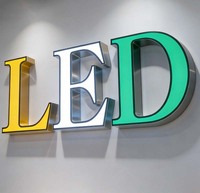 Enseigne LED pour magasin de tabac en acier inoxydable résistant aux intempéries, enseigne extérieure personnalisée, enseigne en lettres en relief, lettres 3D avec éclairage LED