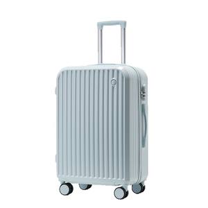 Valise personnalisée rechargeable givrée légère unisexe, petite valise de voyage avec roulettes silencieuses et poignée télescopique - Product Image 5