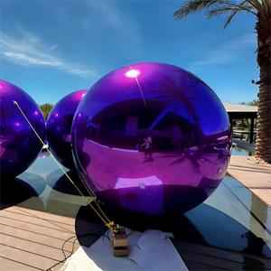 Double Layer Pvc Inflatable Shiny <b>Ball</b> <b>Mirror</b> Balloon Big Spheres Gold <b>Balls</b> Customized Decorative Inflatable Iridescent <b>Mirror</b> - Product Image 4