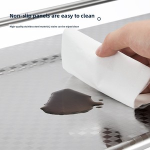 Étagère de rangement pour cuisine moderne minimaliste à 5 niveaux en acier inoxydable, <span class=keywords><strong>design</strong></span> portable et mobile, pour <span class=keywords><strong>micro</strong></span>-<span class=keywords><strong>ondes</strong></span> - Product Image 3