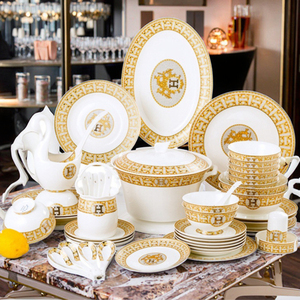 Luxury Home &amp; Restaurant Ceramic Dinnerware <strong>Set</strong> Elegant <strong>Serving</strong> <strong>Dishes</strong> &amp; Wedding Decoration Plates-Premium Quality Plate <strong>Sets</strong> - Product Image 4