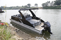Bateau Ponton Sportif de Luxe 2026 27 pieds 300 CV Hors-Bord - Tourisme et Divertissement Haute Vitesse 8-15 Personnes CE ISO Plancher en Seagrass