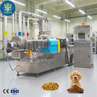 Extrudeuse automatique à double vis pour aliments pour animaux de compagnie, machine professionnelle de production d'aliments humides pour chats et chiens