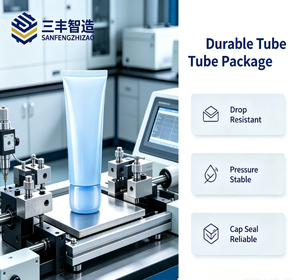 Tube souple en LDPE bleu clair avec bouchon à vis pour huiles essentielles et cosmétiques - Product Image 1