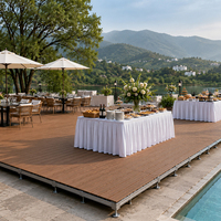 Système de terrasse extérieure facile à installer, acier galvanisé de haute qualité, résistant à l'humidité, terrasse modulaire préfabriquée en WPC pour la maison