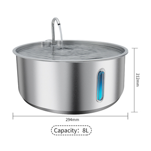 8L Electric Pet Water Fountain 304 Stainless Steel Faucet USB <strong>Plug</strong> and Play <strong>Cat</strong> Dog Large Capacity OEM Wholesale - Product Image 1