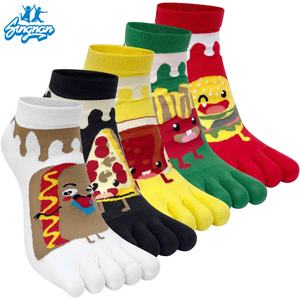 جوارب نسائية مضحكة مانعة للانزلاق بخمسة أصابع جوارب منخفضة القطع بأصابع كرتونية جوارب كاحل للركض قطنية للبيع - Product Image 5