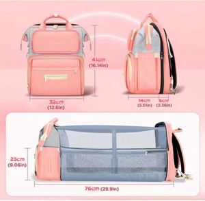 Free Sample Diaper Bag <b>Backpack</b> <b>Waterproof</b> Diaper Bags for Travel with Insulated Milk Bottle Pocket Large Capacity and Stroller - Product Image 6