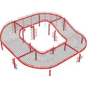 Modèle <span class=keywords><strong>de</strong></span> treillis grimpant Green Bowl avec marches <span class=keywords><strong>en</strong></span> filet noir et pieds <span class=keywords><strong>de</strong></span> soutien incurvés, conception 3D - Product Image 4