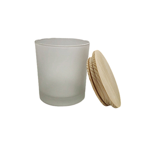 Personnalisé imprimé en gros pas cher grand cylindre belle conçu vide parfumée mat bocal en verre dépoli avec couvercle - Product Image 1