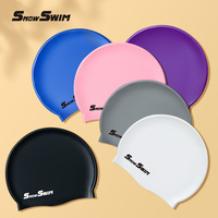 Bonnet de bain en silicone pour adultes, pour hommes et femmes, couleur unie, haute élasticité, imperméable