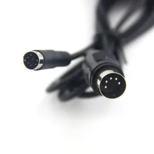 Customised OEM Mini Din 5P 4 5 6 8 9 10 All Pin male To Male Solder Type 26AWG Audio Video VR Gaming PVC Connector Cable