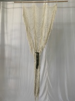 Nouvelle tenture de porte nordique sur mesure en coton avec pompons, tapisserie murale en macramé, décoration artistique pour la maison, idéale pour la salle à manger