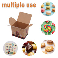 YZ Kraft Boîte-cadeau Calendrier de maison en pain d'épice, adapté à l'emballage de boîte de bonbons, boîte d'emballage de bougie comme ensemble de vacances complet