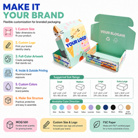 Boîte d'expédition personnalisée en carton ondulé écologique et recyclable avec impression couleur intégrale et approvisionnement en gros pour l'expédition e-commerce