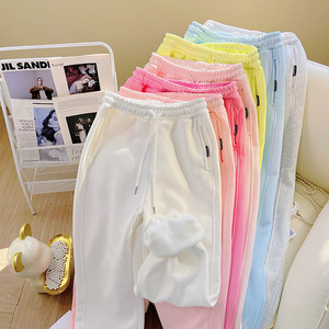Pantalon de <span class=keywords><strong>jogging</strong></span> décontracté et tendance pour femme, couleur unie, épais, de haute qualité, collection automne-hiver 2026, à prix réduit - Product Image 1