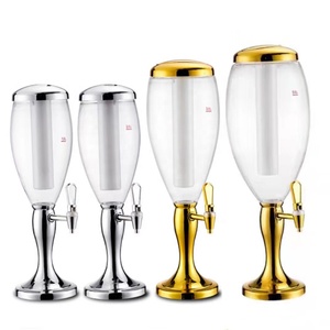 Distributeur de bière LED portable de haute qualité 3L, tube à glace or/argent, 2 robinets, tour à bière LED, distributeur de jus de qualité alimentaire - Product Image 5