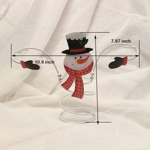 Soporte para botella de vino y vaso de muñeco de nieve para vacaciones, 1 botella de vino y <span class=keywords><strong>2</strong></span> vasos para Navidad, decoración del hogar, estante de almacenamiento de cocina, Bar - Product Image 3