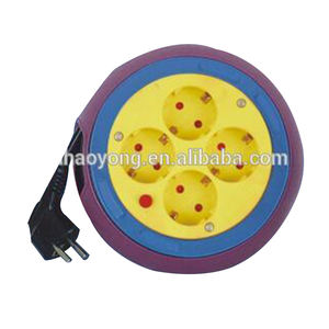 फ्रेंच शैली 2 दौर पिन विस्तार शक्ति कॉर्ड केबल रील 16A विस्तार सॉकेट CE मानक ग्राउंडिंग सफेद सीई ROHS NF 220V-250V - Product Image 3