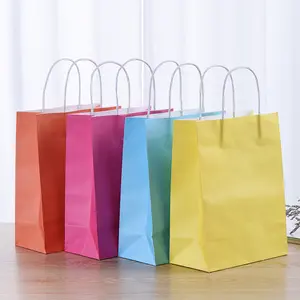 Customized Cloth Packing Craft Brown Paper Bags Food Grade Shopping Bag