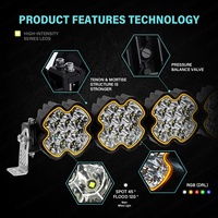 Barra de Luces LED Modular Enlazable de Alta Potencia de 38/40/42/48/50/52 Pulgadas y 12V para Techo de Camioneta Todoterreno RZR Can-Am Talon UTV 4X4