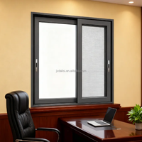 Fenêtres et portes coulissantes modernes en alliage d'aluminium avec persiennes, double vitrage trempé, certifiées Energy Star, pour usage extérieur