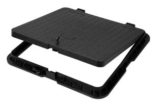 Couvercle de trou d'homme en PVC pour plancher complet Couvercle en plastique carré noir de 45mm d'épaisseur pour le drainage industriel et l'accès à la maintenance des services publics - Product Image 5