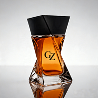 Flacon de parfum en verre de luxe de 75 ml, nouveau design, emballage transparent, flacon de parfum pour homme, flacon vaporisateur de parfum