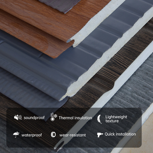 Thiết kế hiện đại PU bánh sandwich bảng điều chỉnh lửa bằng chứng & trang trí cách nhiệt kim loại Bảng điều chỉnh cho nội thất & Ngoại thất biệt thự tường - Product Image 5