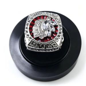Anillo de Hip Rock del Campeonato de los Chicago Black Hawks <span class=keywords><strong>2013</strong></span>, Personalizado al por Mayor, con Siete Bolas, Unisex, Aleación de Plata 925, Chapado en Plata, con Cristal - Product Image 5