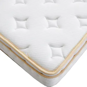 Euro Top ignifuge UK lit matelas reine King Size tissu Latex mousse à mémoire hôtel rouler Bonnell matelas à ressort dans une boîte