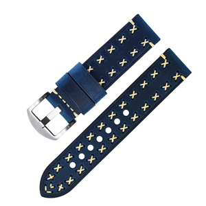 LAIHE di lusso in vera pelle cinturino 20mm 22mm 24mm 26mm metallo fibbia disegno cavallo pazzo - Product Image 4