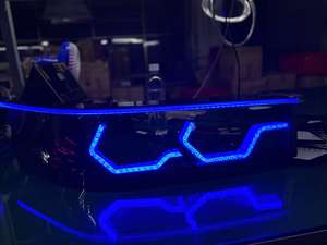 Luci di marcia diurna LED Led luce anteriore 5D Angel Eye fari Auto luce WRGB colore controllo DRL indicatori di direzione luci del giorno - Product Image 2