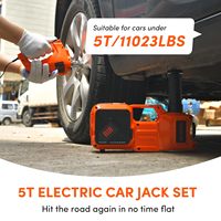 Cric électrique pour voiture, levage rapide, sûr et portable, avec gonfleur de pneus, lumière LED, ensemble complet d'accessoires, cric hydraulique 12V