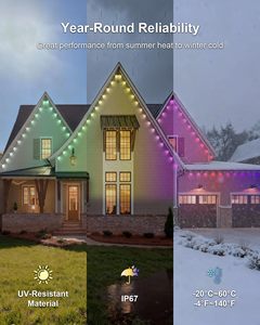 Permanent Outdoor Eaves Light Smart Wifi App Controller 30mm 36v <b>Led</b> Smart Strip Point Lights - Product Image 6