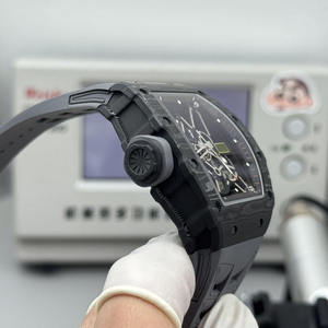 2026Luxury Black Carbon Fiber <b>Watch</b> Tourbillon Skeleton Movement <b>Rubber</b> Strap Men's Business Sports Waterproof Mechanical <b>Watch</b> - Product Image 3