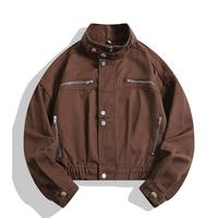 Blousons Bomber Universitaires Épais et Décontractés pour Hommes, Modèle Uni et Court, Personnalisables avec Logo, Style Letterman de Football, Vente en Gros