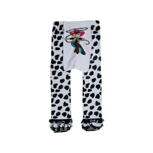 Outdoor Hoge Kwaliteit Kleine Meisjes Panty Bedrukte Leggings Grijs Groen Roze Panty Voor Baby Kids