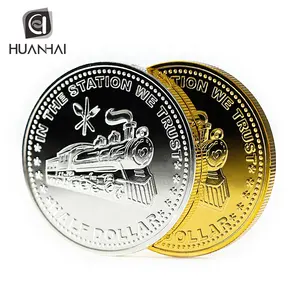 custom souvenir gold enamel printing logo metal 3D coin with plastic box