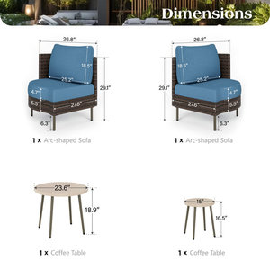 Chất Lượng Cao Cấp Tất Cả Thời Tiết Ngoài Trời Nhôm Mây Ban Ngày <span class=keywords><strong>Sofa</strong></span> <span class=keywords><strong>Set</strong></span> Với Đệm Cho Ban Công Sân Vườn - Product Image 6