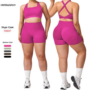 Setelan Olahraga Yoga Wanita Ukuran Besar 5Pcs Custom, Cepat Kering, untuk Pilates, Lari, dan Kebugaran - Product Image 3