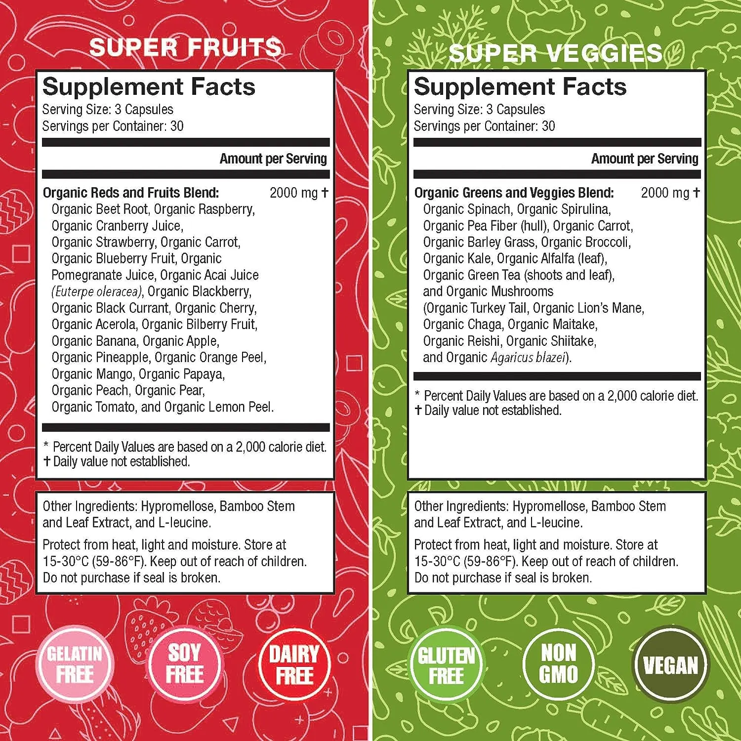 Miglior prezzo Logo personalizzato Superfood formulazione in polvere frutta e verdura biologica puro naturale Mix di frutta in polvere